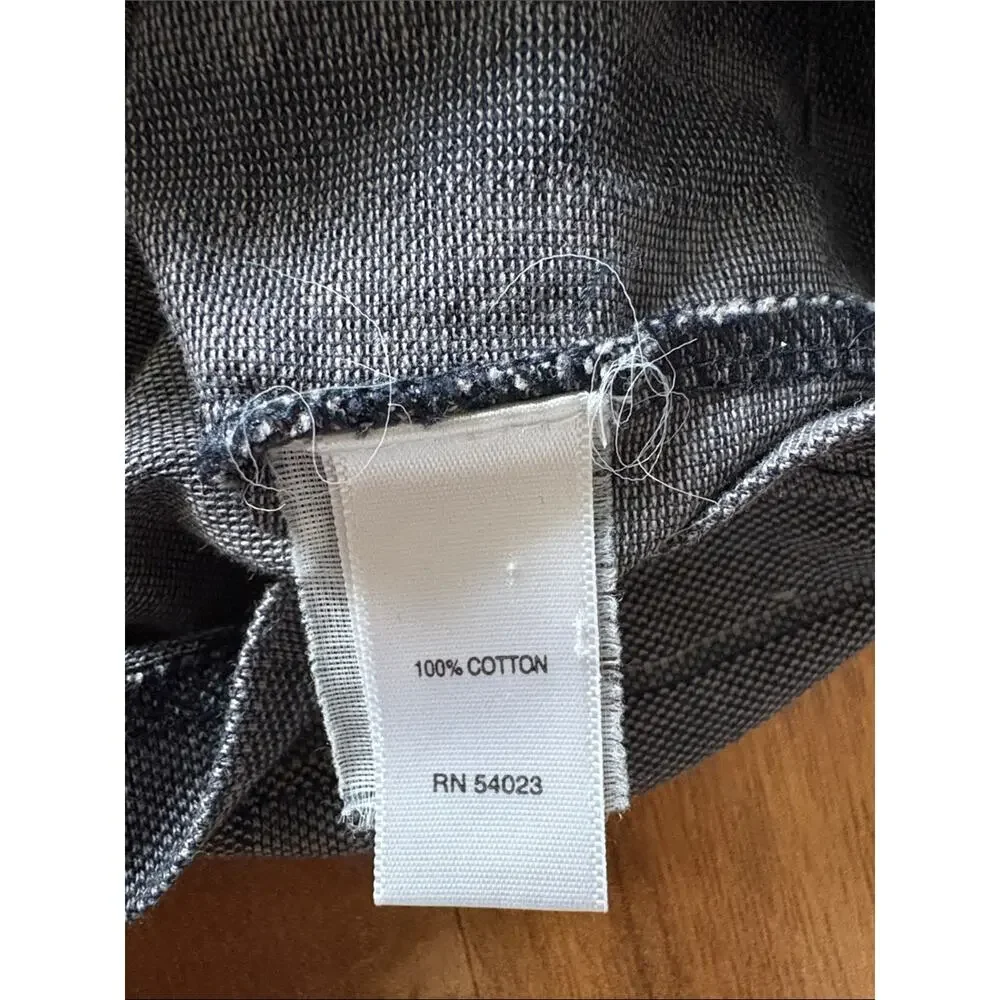 Banana Republic Men's Charcoal Polo with Black Collar Size L